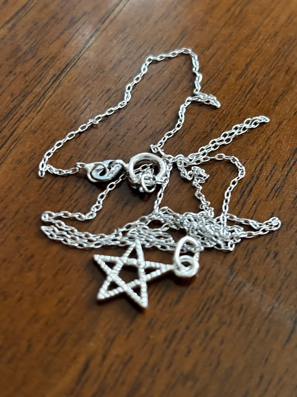 Silver Star Pendant Necklace in Silver